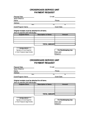 Payment Request Form