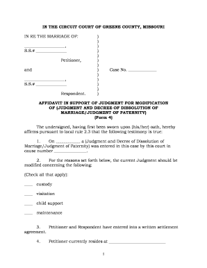 What Form to File in Mo for Filing in Familiy Court