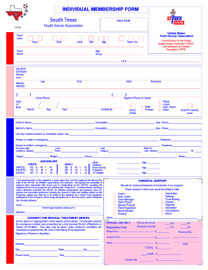 Player Registration Form South Texas Youth Soccer Association Stxsoccer
