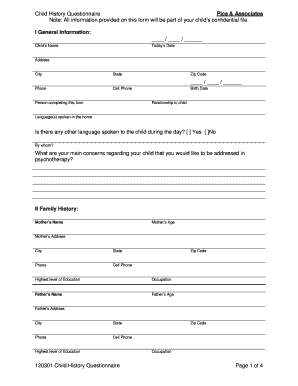 Pica Questionnaire  Form
