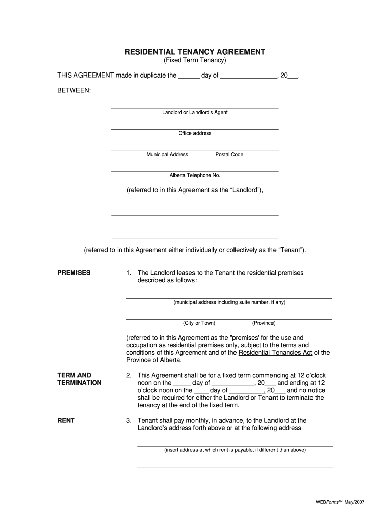  Rental Agreement 2007-2024