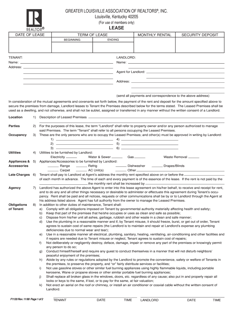 Get and Sign Greater Louisville Association of Realtors Form