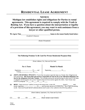 Section 8 Residential Lease Agreement  Form