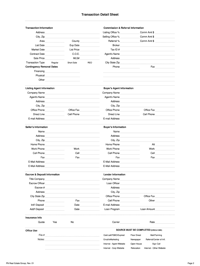  Real Estate Transaction Spreadsheet 2001-2024