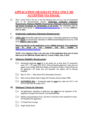 5000 Role Model Student Application  Form