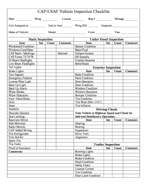 Kentucky Vehicle Inspection Form