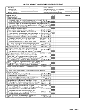 Aircraft Checklist Template  Form