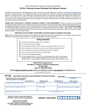 State of New Mexico Taxation and Revenue Department PIT ES  Form