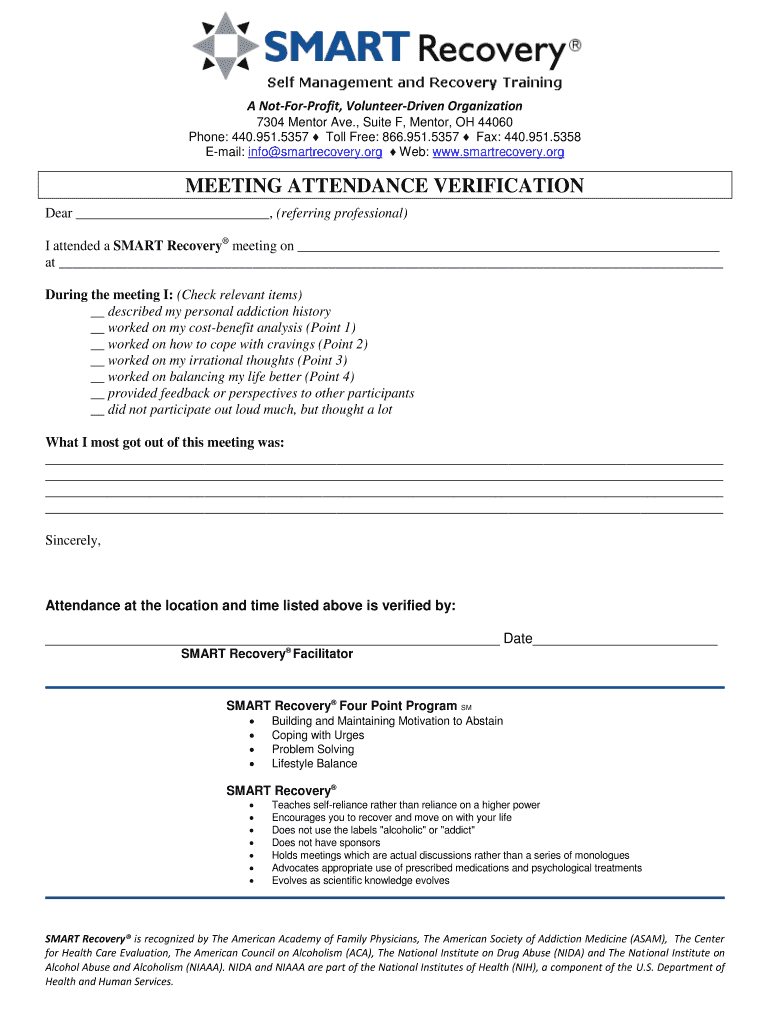 Smart Recovery Verification  Form