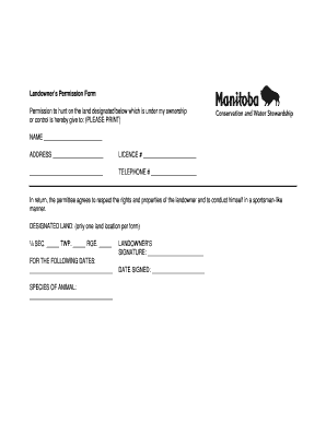 Hunting Permission Slips  Form