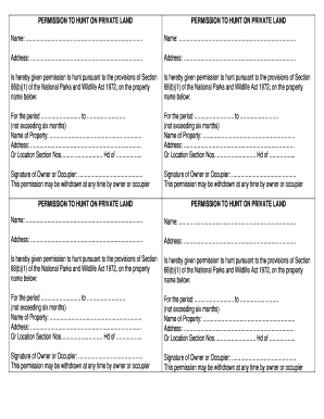 Land Owner Permission Form