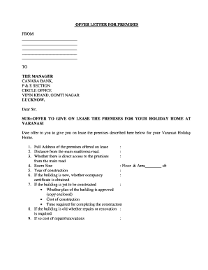 Canara Bank Letter Format