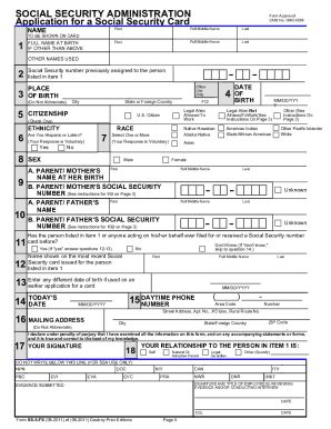 Applying for a Social Security Card is !  Form