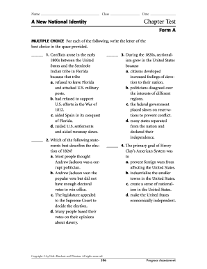 Chapter Test Form a Answers