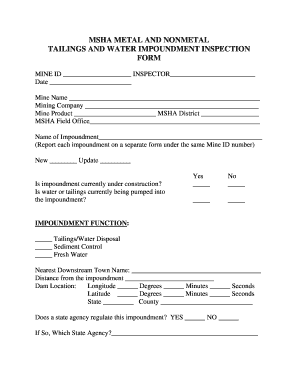 Impoundment Inspection Form