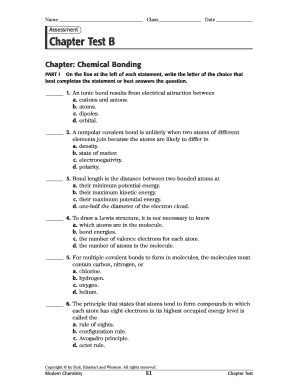 Chapter Test B Answer Key  Form