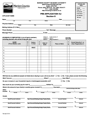 Marion County Section 8  Form