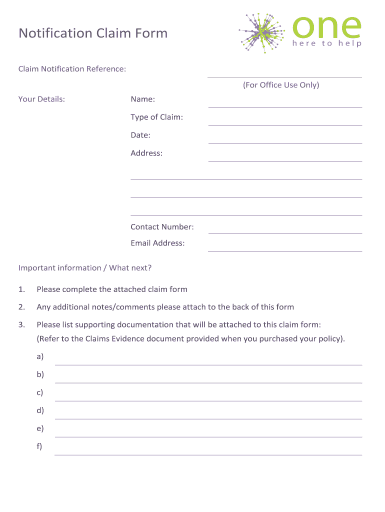 Ryanair Insurance Claim Form