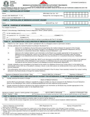 Medisave Authorisation Form Online