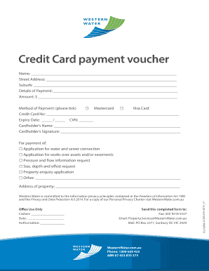 Credit Card Voucher  Form
