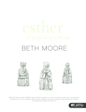 Beth Moore Esther Bible Study PDF  Form