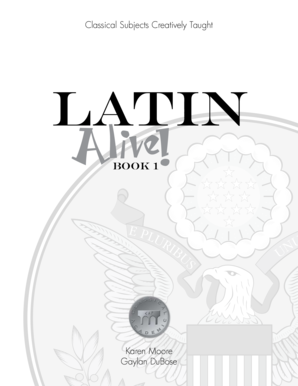 Latin Alive Book 1 PDF  Form