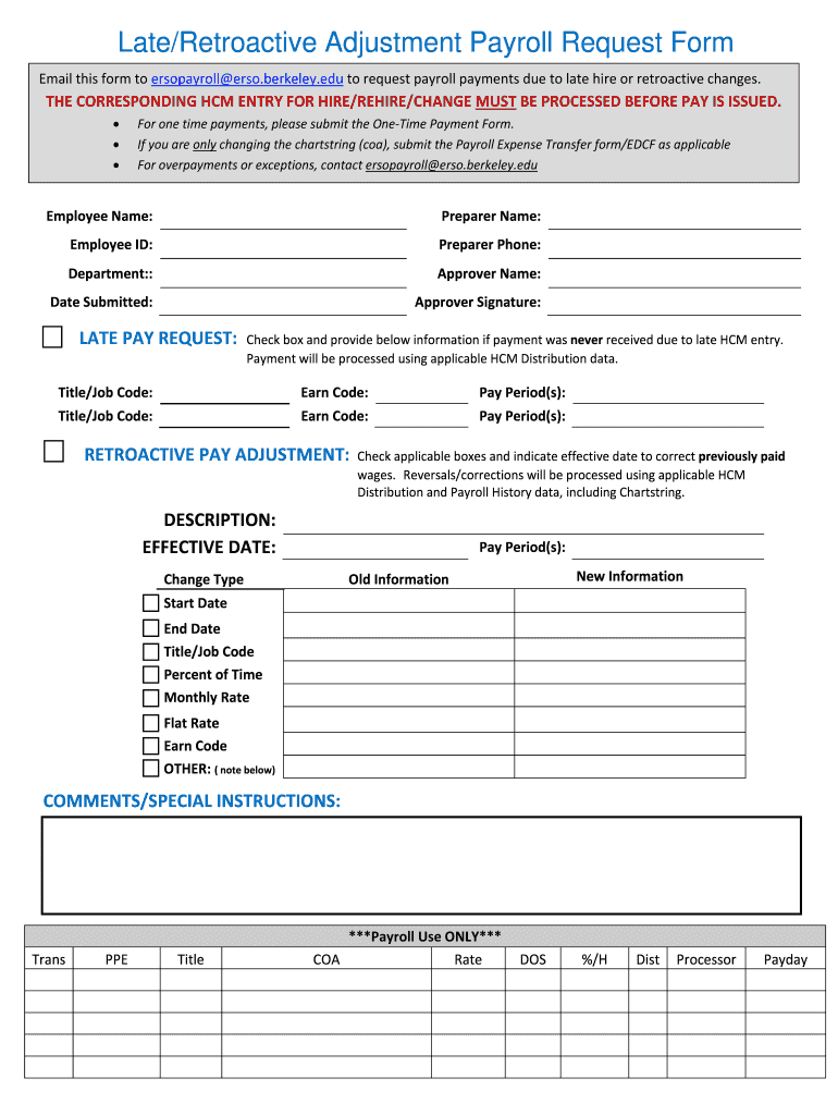 Internal Payment Request Form Template
