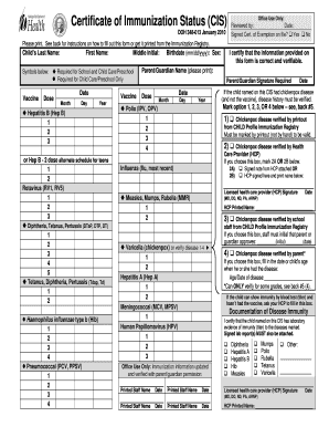 Certificate of Immunization Status Form Wix Com