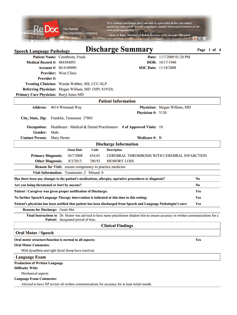 Surgery Discharge Information Sheet