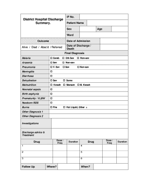 Discharge Summary DOC  Form