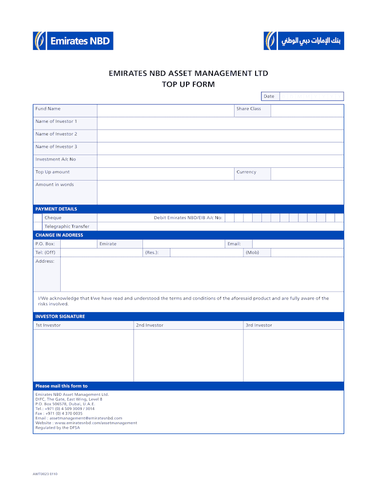  Emirates Nbd Forms 2010-2024