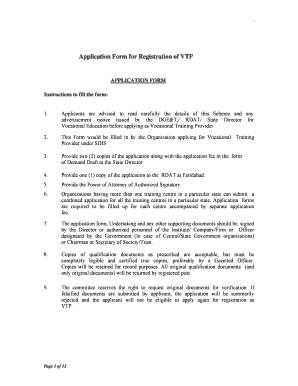 Vtp Registration  Form