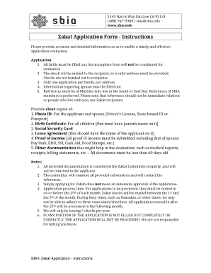 Sbia Zakat Application Form