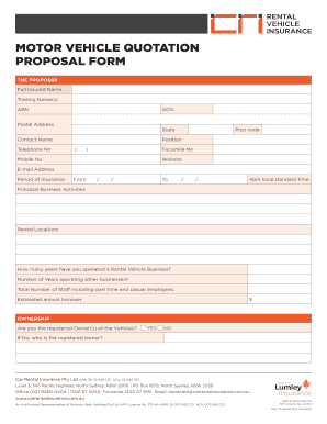 Car Quotation PDF  Form