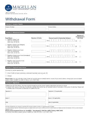 Magellan Withdrawal Form