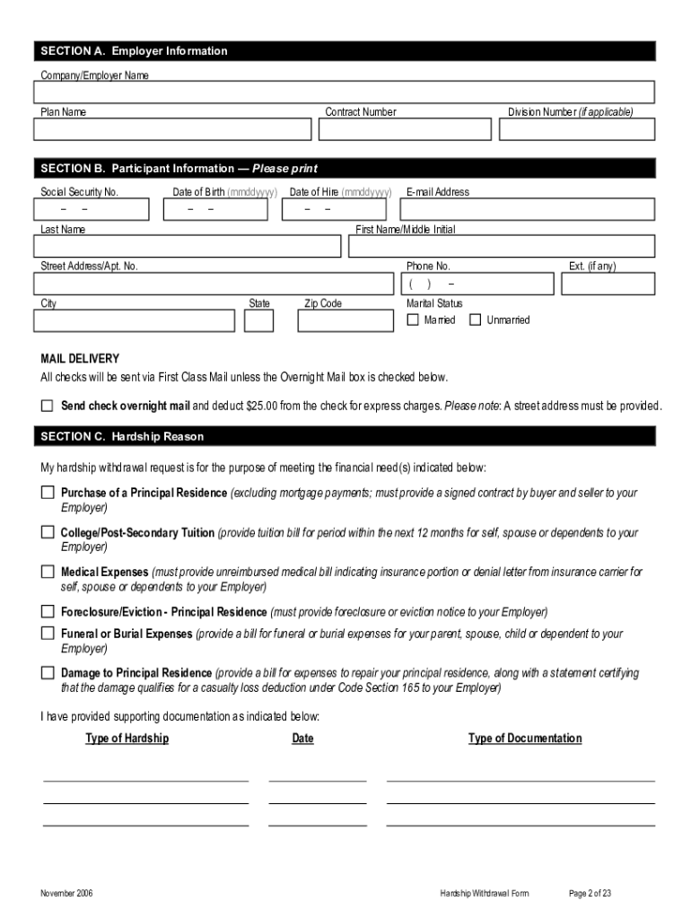 Transamerica Hardship Withdrawal Form