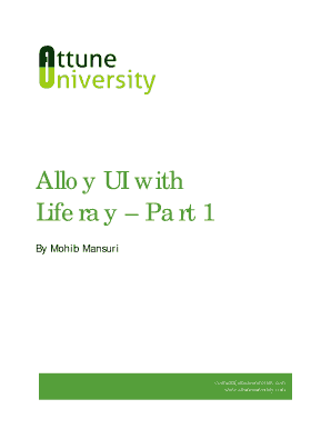 Alloy Ui with Liferay Part 1 Form