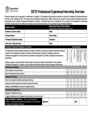 Dete Internship  Form