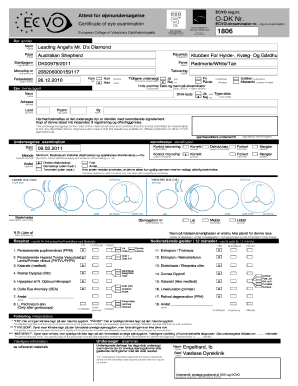 Ecvo Eye Test  Form