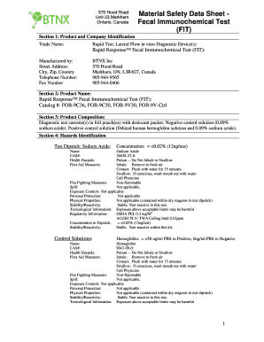 MSDS Sheet for Rapid Response FIT FOB 9C36  Form