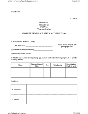 Appendix Form PDF