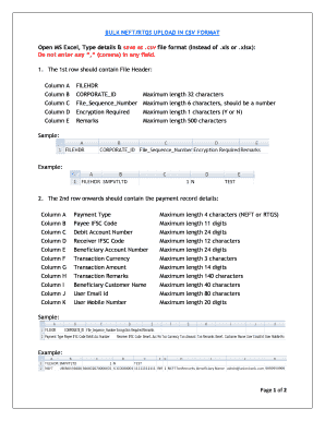 Bulk Neft Excel Format