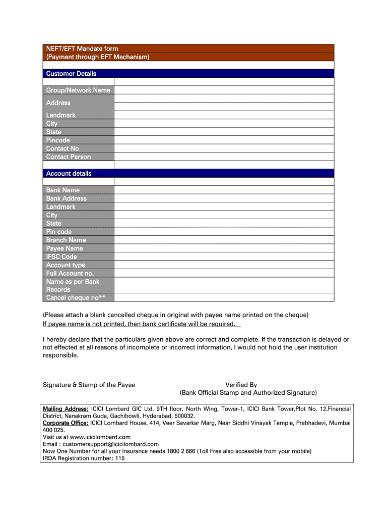 Icici Lombard Health Insurance Claim Form