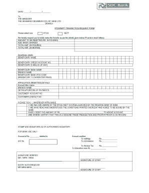 Pdcc Bank Rtgs Form PDF