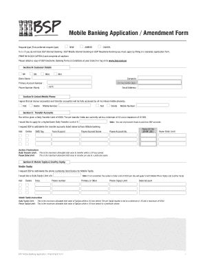 Bsp Mobile Banking Online Registration  Form