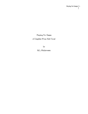 Playing for Keeps PDF  Form