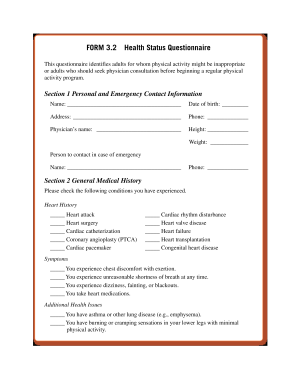  Daily Health Check Form 2007-2024