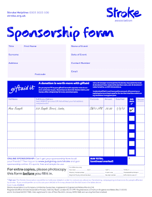 How to Make a Sponsorship Form