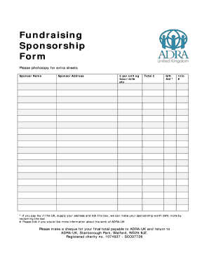 Fundraising Form 2007