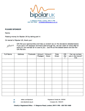 Bipolar Uk  Form